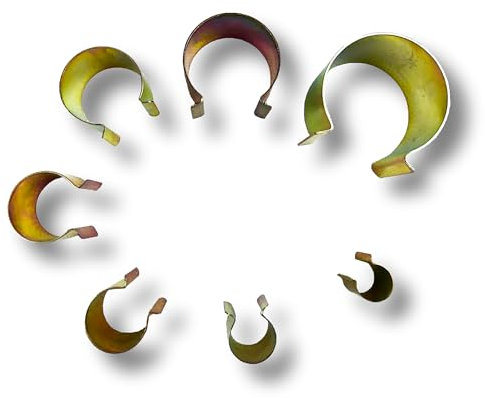 AGRI plus Gewächshausklammern 20 Stück | Folienhalter für Rundrohre | Verschiedene Durchmesser (15-55mm) | Sichere Folienbefestigung für Gewächshausfolie oder Strohvlies/Heuvlies (38mm)