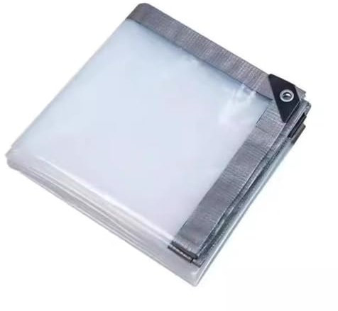 DSFHVBDD Lona Impermeable Transparente con Ojales 4x5m, Lonas para Piscinas, Lonas para Sombras Exterior, Lona de Protección Universal, Lona Transparente Duradera