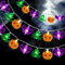 Halloween Deko Innen 3m 20LED Halloween Lichterkette 3D Kürbisse Geister Fledermäuse Spinne Lichterkette Batteriebetriebene,2 Modi Halloween Dekorationen Licht Hof Fenster Dekor Innen Außen