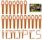 Rasentrimmer Messer, 100 Stück Ersatzmesser Rasentrimmer, Rasentrimmer Zubehör Ersatzklingen Kunststoffmesser Set für Akku Rasentrimmer Einhell (100PCS-Orange)
