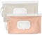 Yeomju 2 Stück Feuchttücher Tasche für Baby Feuchttücher Box für Unterwegs Baby, Box für Feuchttücher,Wet Wipes Tasche,Tragbarer Feuchttücherbox(Cremefarben&Rosa)