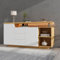 Sweiko Buffet de salon multifonction 140 x 40 x 70 cm avec plusieurs tiroirs et espace de rangement avec éclairage LED