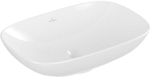 Vasque 56 x 38 Rectangle à Poser VILLEROY ET BOCH Loop & Friends Non meulé Blanche sans trop Plein