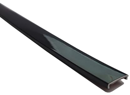 5 M U-Form Selbstklebend Möbelkantenband, Flexible TPE Kantenschutz für Schrankkanten Arbeitsplatten Abschlussleiste(Bright black,16mm)