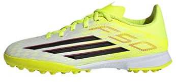 adidas Unisex Kinder F50 League Turf Football Shoes Kids, Team solar Yellow 2/core Black/Lucid red, 32 EU