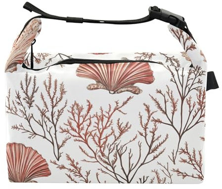 Le signore termiche del pranzo delle donne bianche del capesante estetico hanno isolato il lunchbox per il parco di divertimenti