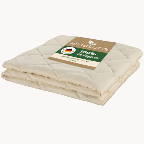 allnatura Lyovita Lyocell leichte Ganzjahresdecke 135x200 cm – atmungsaktive Bettdecke für warme Nächte – Feuchtigkeitsregulierende Steppdecke 100% Lyocell/Tencel – Allergikerfreundlich & waschbar