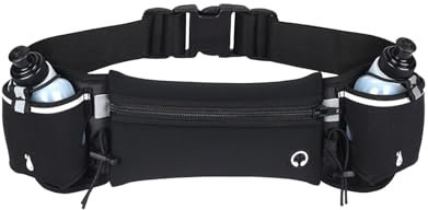 Fesatccoz Laufgürtel mit Trinkflasche Wasserdicht Trinkgürtel LaufenTrinkgürtel Joggen Handytasche für Joggen und Outdoor- Aktivitäten