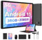 RUSHAR Tablet Andriod 15, Tablet 10.4 Pollici, 36GB RAM+256GB ROM(TF 2TB), 5G WiFi/INCELL 2000 * 1200/8000mAh/Octa-Core/13MP+8MP/BT5.0/OTG, 2 in 1 Tablets con Tastiera e Mouse, Nero