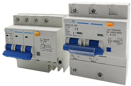 Disjoncteur triphasé de protection contre les surcharges, disjoncteur de protection contre les fuites d'air domestique DZ47LE-63/125 1P+N 2P 3P+N 4P AC400V(4P,20A)