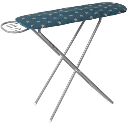 Bayer Chic 2000 - Tavola da stiro per bambini, regolabile in altezza, con stelline turchesi, 70 x 26 x 51/58 cm