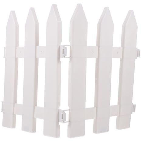 ibasenice 2pièces Clôture De Jardin Extérieure Decorative Plastique Blanc Avec Bordures Et Panneaux De Chemin Paysager Lot