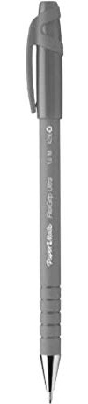 PaperMate Flexgrip Ultra On Reign Ballpoint Pen mittel schwarz 12pièce (S) – Kugelschreiber (Clip-On Reign Ballpoint Pen, schwarz, schwarz, grau, mittel, Metall, 1 mm)