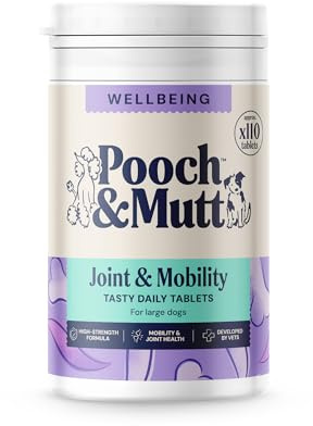 Pooch & Mutt - Daily Joint Care Supplement for Large Dogs, 230g | Supports Hip & Joint Aid, High Strength Formula, Developed by Vets, Packaging May Vary