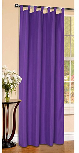 1er Set Vorhang Blickdicht Matte unifarbene Gardine mit Schlaufen. Aus edlem Microsatin Micofaser-Gewebe., 245x140, Lila, 20400