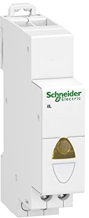 Schneider A9E18324 Indicator Light Iil Single Yellow 110-230Vac, White, Set Of 12 Piece