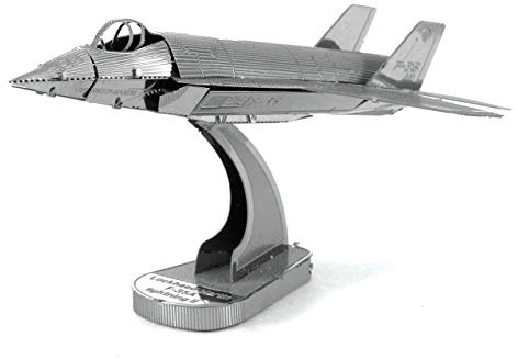 Metal Earth MMS065 35 Lightning II Model Kit lasergeschnittener 3D-Konstruktionsbausatz, 1 Metallplatinen, ab 14 Jahren, Mehrfarbig