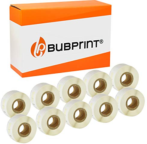Bubprint 10 Etiketten kompatibel als Ersatz für Dymo 11352 S0722520 für Labelwriter 310 320 330 Turbo 400 Twin Turbo Duo 450 Twin-Turbo Duo SE450 25 mm x 54 mm