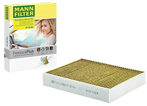 MANN-FILTER FP 25 001 Innenraumfilter/Kabinenluftfilter - FreciousPlus Biofunktionaler Pollenfilter - für Pkw + Transporter