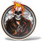 erreinge Aufkleber Ghost Rider Schädel Shaped Adhesive PVC für Abziehbild Tapete Auto Moto Helm Camper Laptop - 15 cm