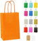 10 Extraklein Papiertüten für Partys und Geschenke mit Griffen - Orange - 140x210x80mm