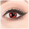 Farbige Kontaktlinsen zu Fasching Karneval Halloween 1 Paar Crazy Fun rote schwarze 'Kakashi' mit Kombilösung (60ml) + Behälter - Topqualität von 'Glamlens' ohne Stärke