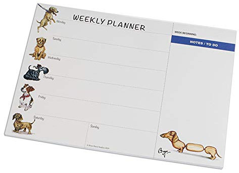 Wochenplaner für den Schreibtisch, kleine Hunde