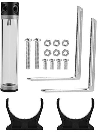 Wasse rkühlbehälter, 190 mm / 240 mm / 300 mm / 400 mm * 50 mm Durchmesser POM-Zylinder-CPU-Wasserkühler-Reservoirsystem Kühlkörper-Kit für PC-Computer(240 mm)