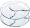 2 Fondueteller/Servierteller, Ø 25 cm Dessertteller Glas