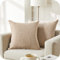 Topfinel Kissenbezug 65x65 cm Khaki 2er Set Deko Wohnzimmer Flauschig Chenille Kissenbezüge Kissenhülle Sofakissen Dekokissen Kuschelkissen Zierkissen Für Sofa Bett Garten Balkon