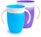 Munchkin Miracle 360 Tasse à Bec | Tasse Entraîneur Bébé & Tout-Petits | Sans BPA | Sans Déversement | Étanche | Tasse de Sevrage Bébé 6+ Mois | 7oz/207ml | 2 Pack | Bleu/Violet