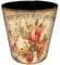 Scakbyer Papierkorb, 10L PU Leder Mülleimer der Flower Serie, Dekorative Abfallkorb, Kapazität kleine Abfallpapierkorb, Wasserdichte Mülleimer für Wohnzimmer, Schlafzimmer, Büro und Küche - Blume - 1
