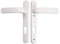 SagaSave 1 paio di maniglie per porte esterne in PVC bianco/nero cromato 92PZ a molla doppi vetri