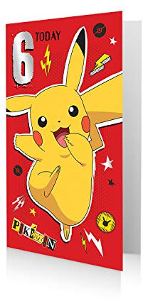 Offizielle Pokémon-Geburtstagskarte zum 6. Geburtstag.