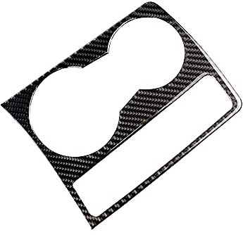 Luguoo Echte Kohlefaser-Trim Becher Halfter dekorative Rahmenabdeckung aufkleberabdeckung Fit für Audi A4 B8 2009-2016