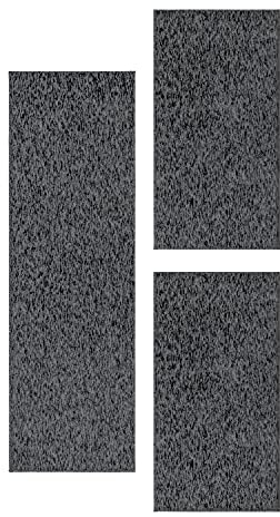 HomebyHome Einfarbige Bettumrandung Schlingen-Teppich, 3-teiliges Läufer-Set, Fußbodenheizungsgeeignet, Polypropylen mit Filzrücken Farbe: Anthrazit