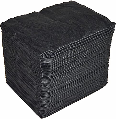 Onlissa Einweghandtücher, Spun-Lace, 40 x 80 cm, 100 Stück, Friseur/Kosmetika, Schwarz
