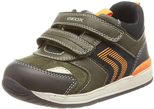 Geox Baby Jungen B Rishon Boy B Erste Schritte,Dk Green Orange,19 EU