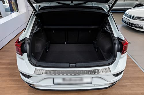 Aroba AR1220-CR Edelstahl Hochglanz Poliert Ladekantenschutz kompatibel mit Volkswagen T-ROC ab BJ. 11.2017> passgenau Abkantung Farbe Chrome