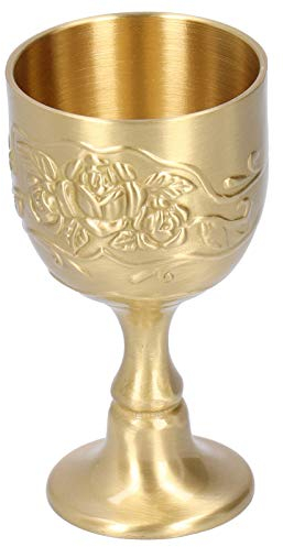 Vintage Messingbecher, Kleiner Geprägter Königlicher Kelch, Königsweinbecher, Kelch Zum Trinken Von Milch, Wein, Sammeln Von Dekorationen(small)