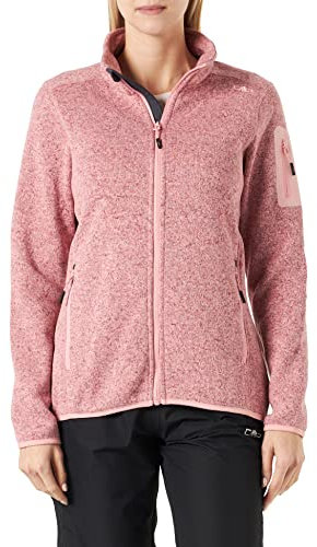CMP Giacca in Knit-Tech da Donna con Cappuccio Fisso, Peach-Desert Rose, 44
