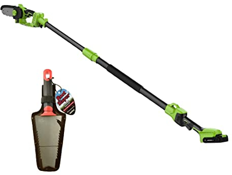 Venteo Elektrische Kettensäge mit Teleskopstiel + RootSlayer Handheld, Multifunktionswerkzeug für den Garten, leicht/einfach zu bedienen, inkl. Etui aus Nylon