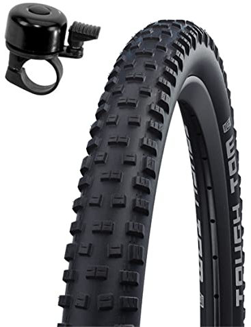1 x Schwalbe Tough Tom Fahrradreifen K-Guard Pannenschutz Fahrrad Mantel Decke 57-584 (27,5 x 2,25) inkl. Fahrradklingel