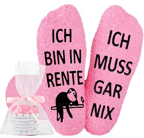 Jeasona Rentner Geschenk Frau Socken Lustige Geschenke für Rentner Frauen Geschenk für Rentner Frauen Abschied Kollegin Geschenke Ruhestand Geschenke Abschiedsgeschenk Kollegin Rente