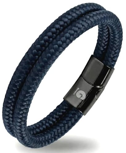 Galeara design Bracciale in corda I Paracord I Bracciale in tessuto Noa I Nautico Uomo Donna
