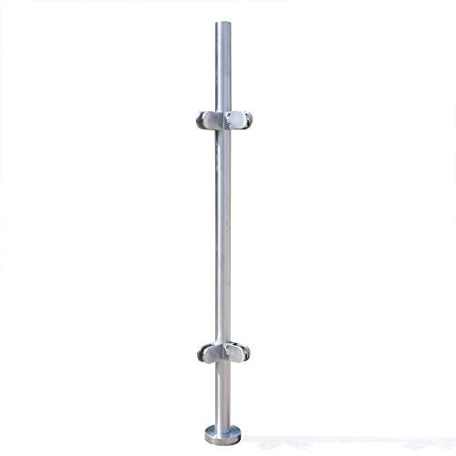 316 Stainless Steel Glass Balustrade Posts Balustrade Posts Balustrades and Handrails Garden Stairs Post, Glass Landing Staircase Various Options (Corner Post)