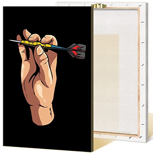 Comics Poster Wandbild Kunstwerk Darts und Hände Leinwand Drucke Bild Wand Kunst Malerei für Wohnzimmer Schlafzimmer Dekoration A0a49c7,42 * 60cm, gerahmt