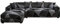 ShowyLive Lot de 2 Housse de Canapé Extensible 2 Places+3 Places Housse de Canapé d'angle en Forme de L pour Canapé de Angle, Protection Canapé d'angle, Carreaux Noirs