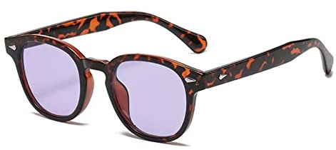 LHSDMOAT Retro Depp-Stil Round Sonnenbrille Herren Damen - Vintage 70er Jahre UV400-Schutz sunglasses für Fahrten, Reisen & Outdoor Aktivitäten