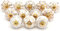 Craft Trade Cabinet Knobs for Kitchen Ceramic Door White Gold Designed Cupboard Draws Knobs for Drawers Assorted Vintage Colorful Furniture - Pack of 20